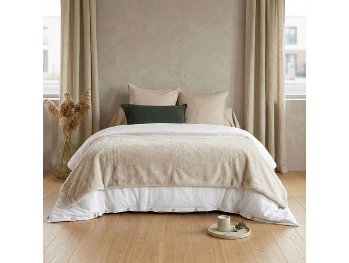 Bout de lit polyester uni 90x220 cm