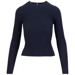 Blutsgeschwister Strickoberteil Jazz & Chill Crew - blue elf knit XS