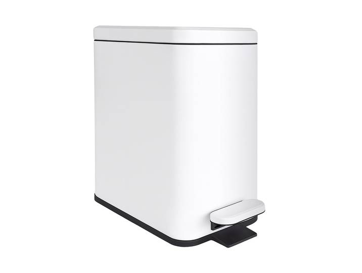 Schmaler Mülleimer 10L Weiss