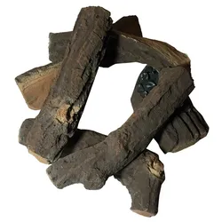 Elementi Brennholz Keramik in Fallholz-Optik,braun,