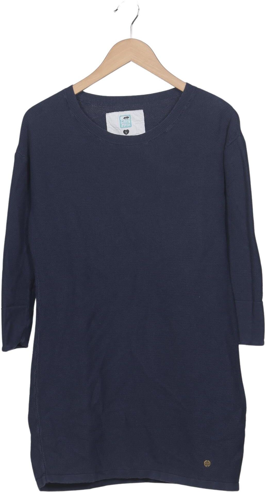 Gary Mash Damen Pullover, Marineblau, Gr. L, Baumwolle - Second Hand