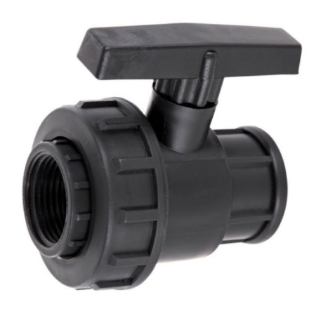 PP Kugelhahn 3/4" und 1" mit IG/IG Innengewinde x Innengewinde, Kugelventil mit PE Kupplung Absperrhahn mit Verschraubung (PP Kugelhahn mit IG/IG, Innengewinde x Innengewinde: PP Kugelhahn 3/4 Zoll IG/IG Innengewinde) 6.08-KH30