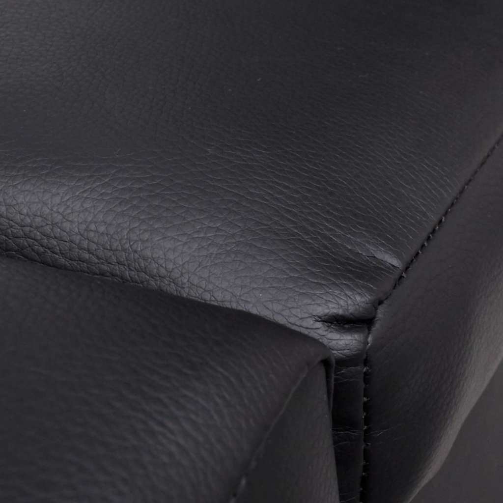 vidaXL Chaise longue Noir Similicuir