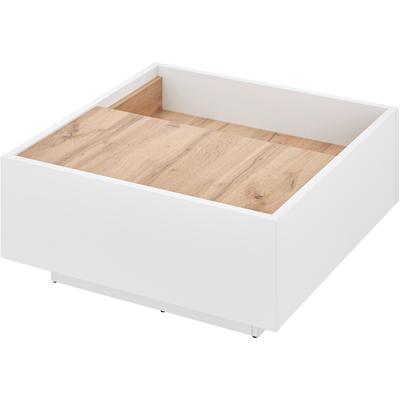 Couchtisch HOME AFFAIRE "LONG ISLAND", weiß (weiß, eiche), B:75cm H:34cm T:75cm, Tische, Couchtisch