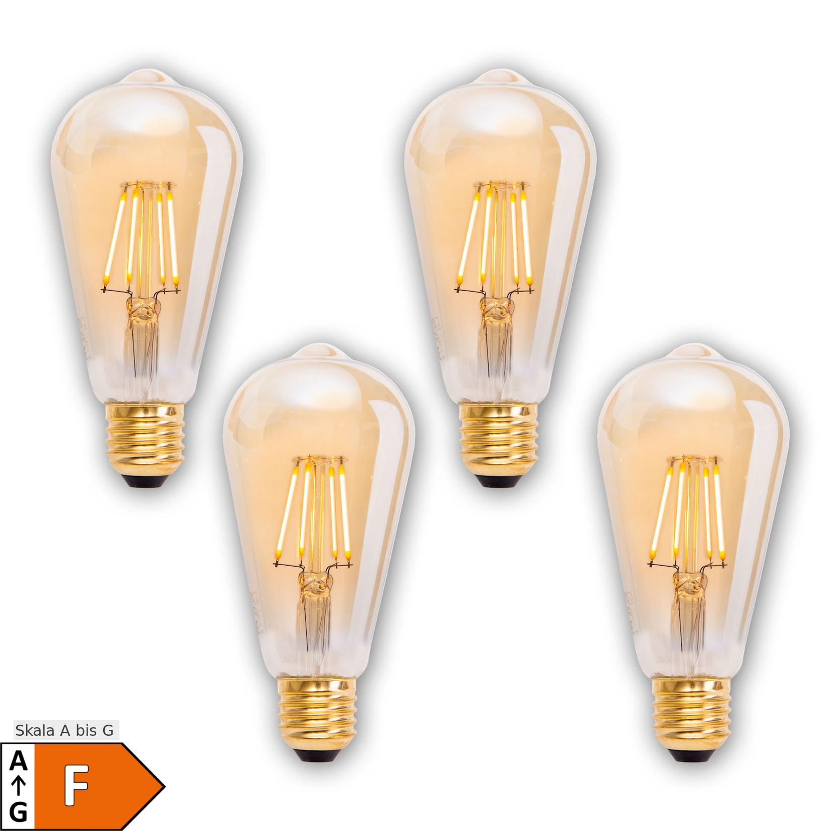 Näve 4er-Set LED Leuchtmittel "DILLY" E27/4W H: 14,6cm warmweiß