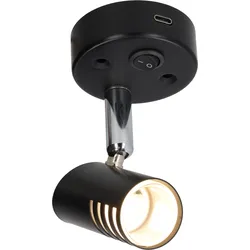 HABA Sao LED Leuchte schwarz 1,4 W mit integriertem USB-C-Anschluss und Kippschalter