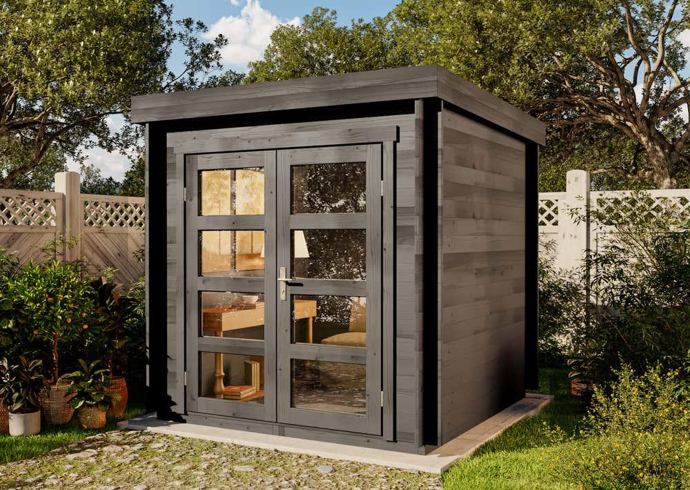 Alpholz Gartenhaus Set Paloma Petit Imprägn. 230x230cm mit Boden & Dach