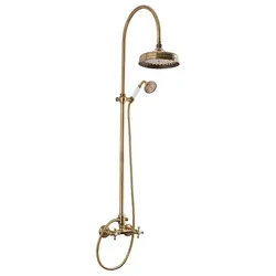 Paffoni Ricordi Duschsystem mit Zweigriffmischer Bronze ZCOL000BR