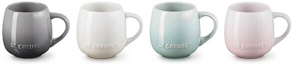 Le Creuset Stoneware Set of 4 Coupe Collection 320ml Sphere Mugs