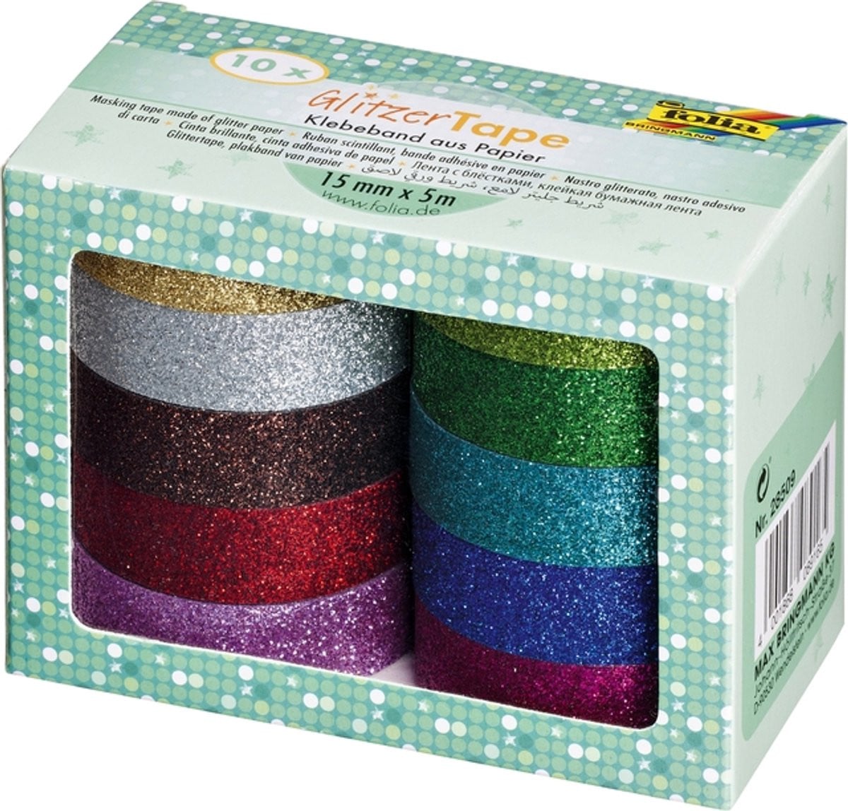 Tape Folia Glitter Assorti 5m x 15mm