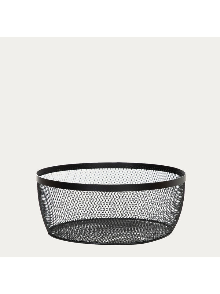 Homla Obstkorb "Gridio" in Schwarz - Ø 26 cm - onesize