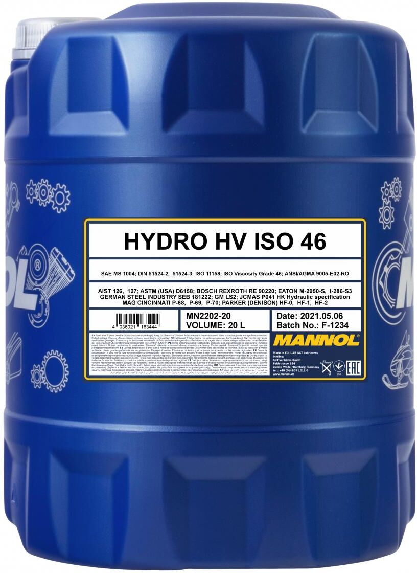 Sct - Mannol Öl Hydro Hv Iso 46 Longlife [20l] Mn2202-20 20l