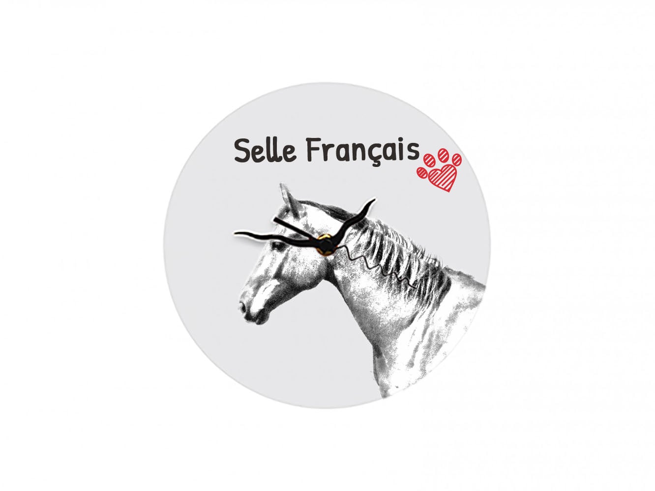 Art-Dog Wandklok Selle Francais