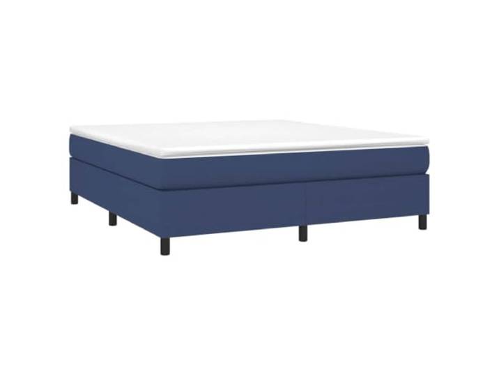 KTHLBRH Boxspringbett blau 160 x 200 cm aus Stoff Robuste Beine, Lattenrost aus Sperrholz, Matratze nicht im Lieferumfang enthalten, für Schlafzimmer