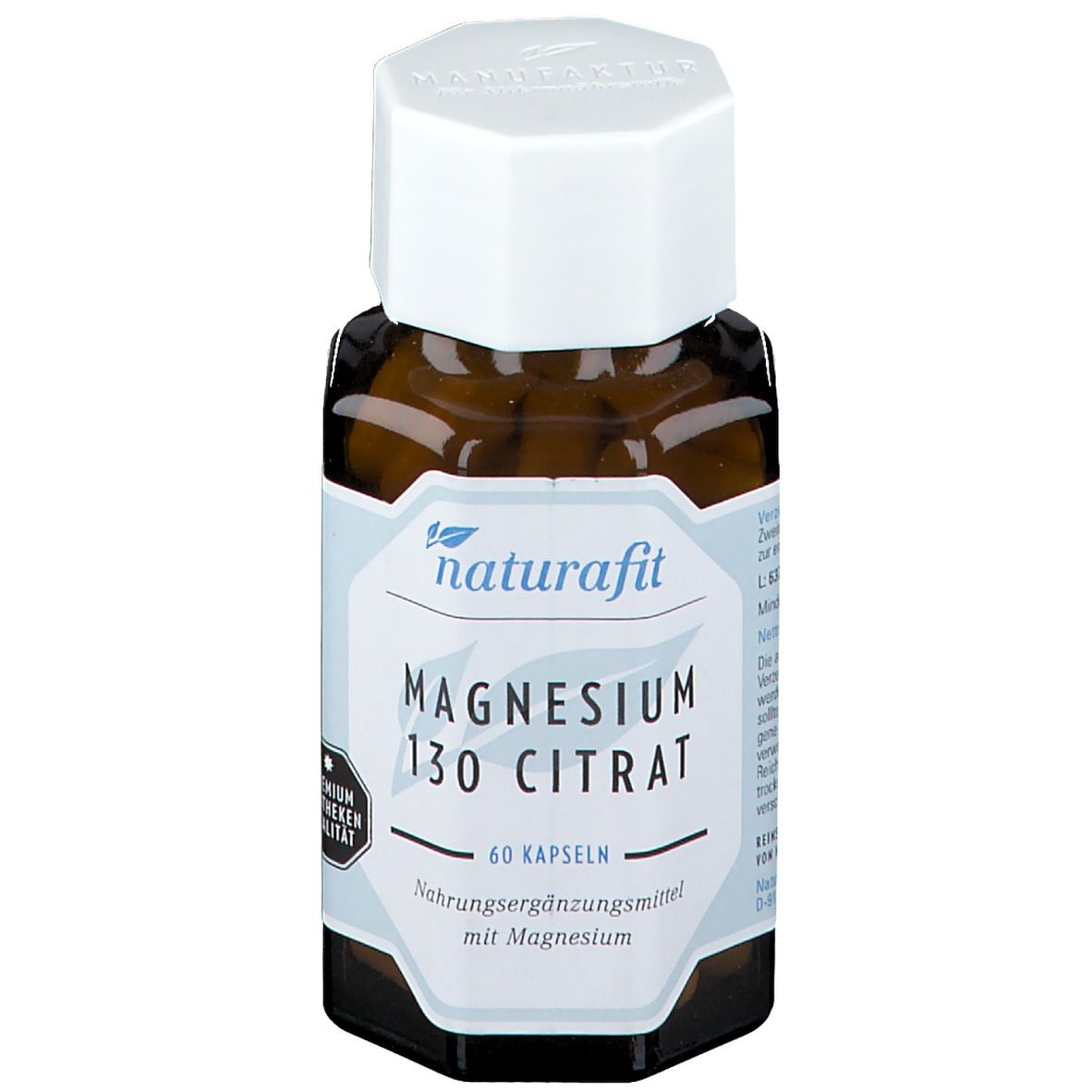 Naturafit Magnesium 130 Citr Kapseln 60 St