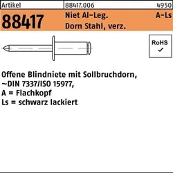 Blindniete R 88417 FLAKO 5x10 Niet Aluminium/Dorn Stahl verz. 500St.
