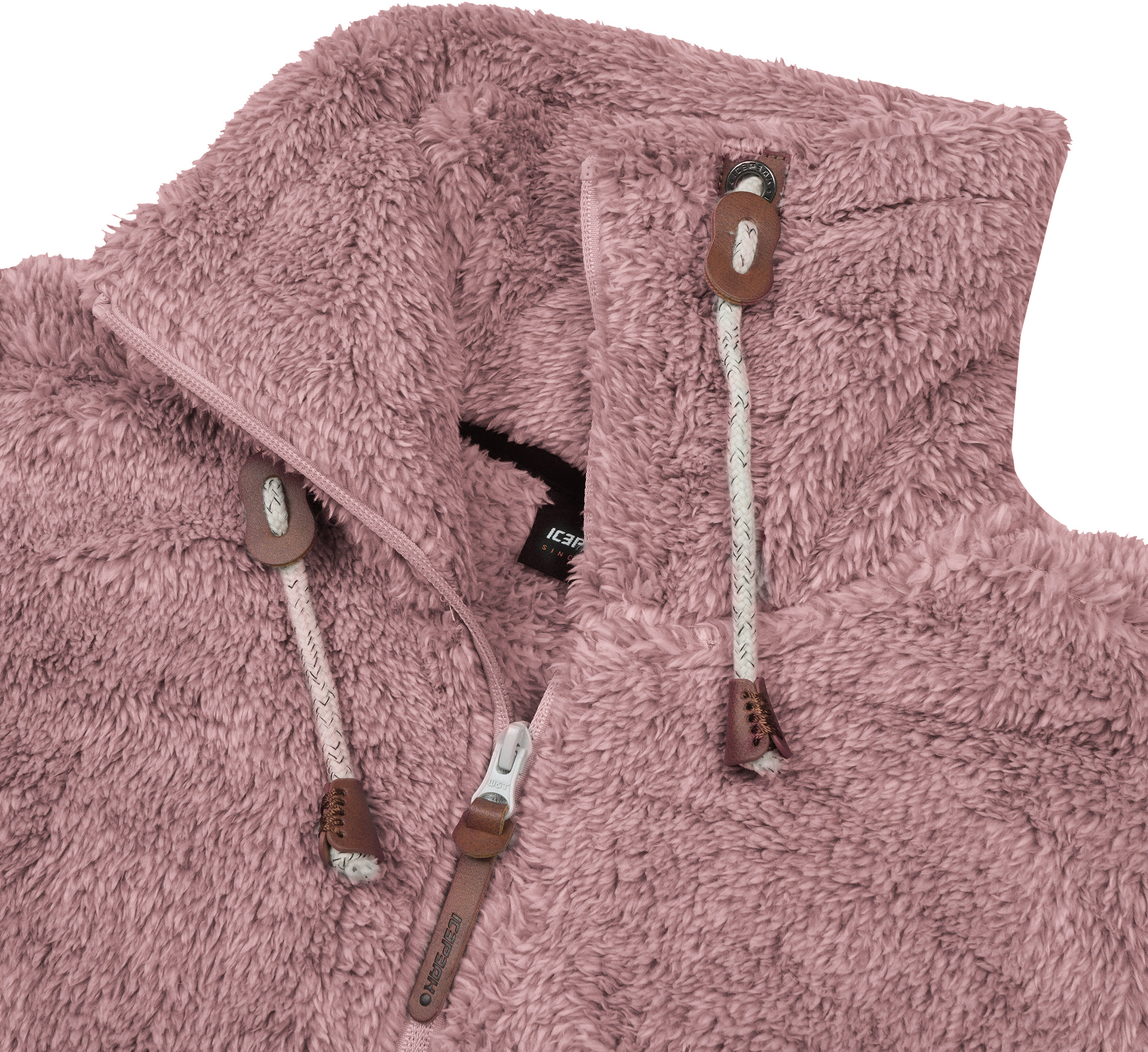 Fleecejacke ICEPEAK "ICEPEAK COLONY", Damen, Gr. L, rosa (amethyst), Obermaterial: 100% Polyester, normal, Jacken Fleecejacke, sportlicher Stil, mit Reissverschluss, schnell trocknendes Material amethyst L