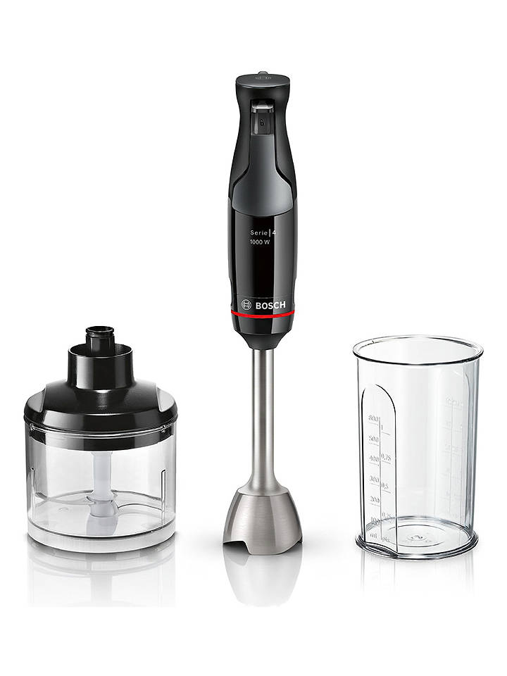 Bosch Kleingeräte Stabmixer "ErgoMaster Serie 4" mit Zubehör in Schwarz - 1.000 W - onesize