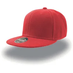 Atlantis Unisex 6-Panel Kappe 'Snap Back' Flache Cap SNAP red one size