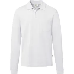 Langarm Poloshirt MIKRALINAR® ECO "817" - M - Weiß