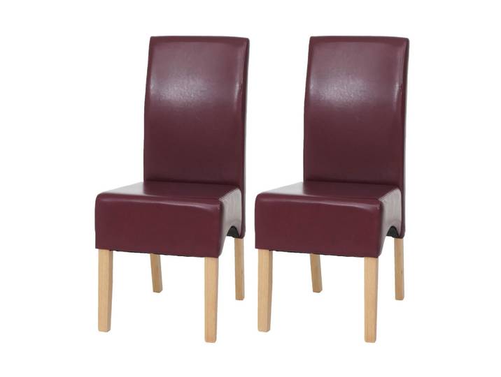 Jamb Esszimmerstuhl Rot 2er-Set, Holz, 44x102x54 cm, Esszimmer, Stuhl