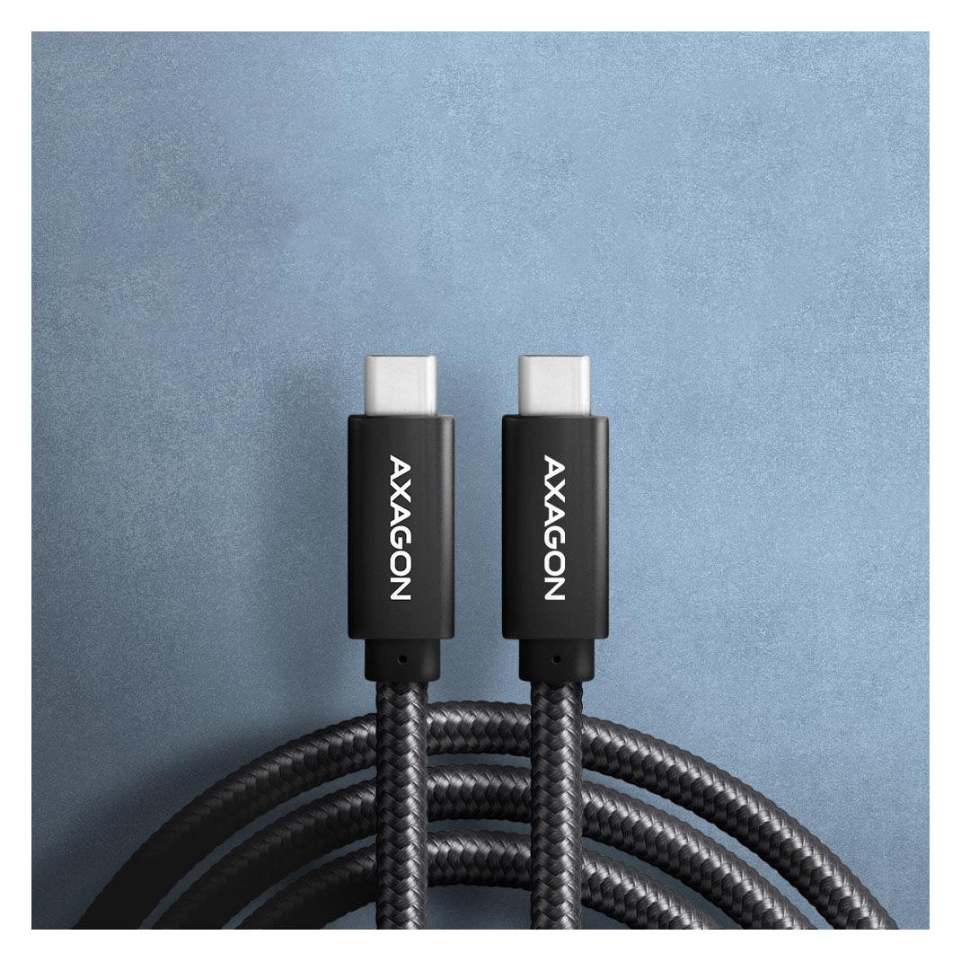 Axagon Kabel BUCM32-CM05AB SPEED+ Kabel USB-C USB-C, 0,5m, USB 20Gbps (0.50 m, USB 3.2 Gen 2x2, 100 W) (BUCM32-CM05AB)