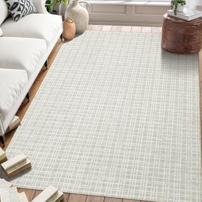 Garvee Modern Minimalist Grid Area Rug