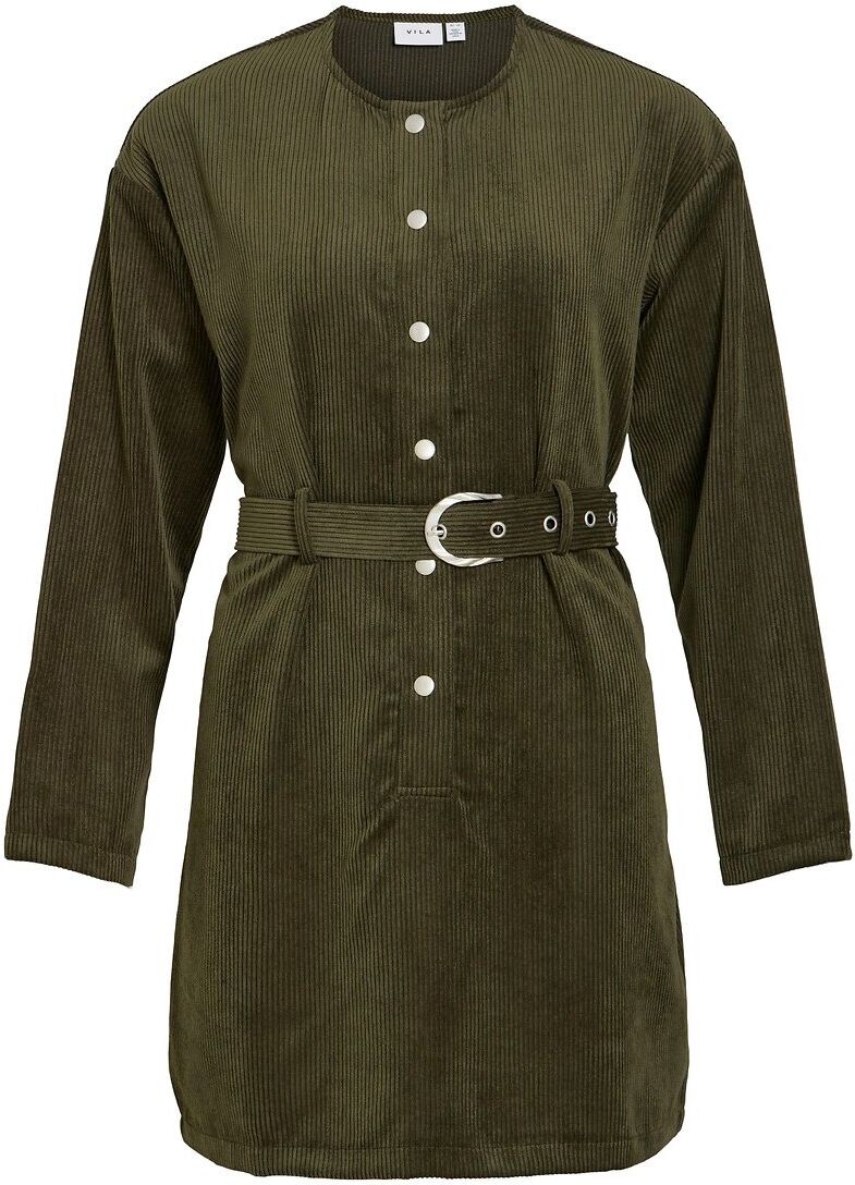 VILA Robe courte en velours avec ceinture