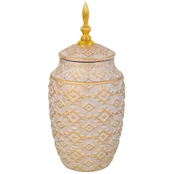 VASE aus Keramik, golden, 15x34cm