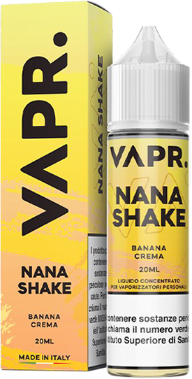 VAPR. Nana Shake Liquido Shot 20ml Crema Banana