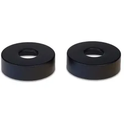 Blue Label, Etiketten, Brondby Rosetten 74mm, 2er Set, mattschwarz