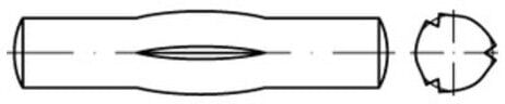 ISO 8742 Knebelkerbstifte mit kurzen Kerben Stahl 2 x 10 S ; Industrial Quality Supplies (087420000020010)