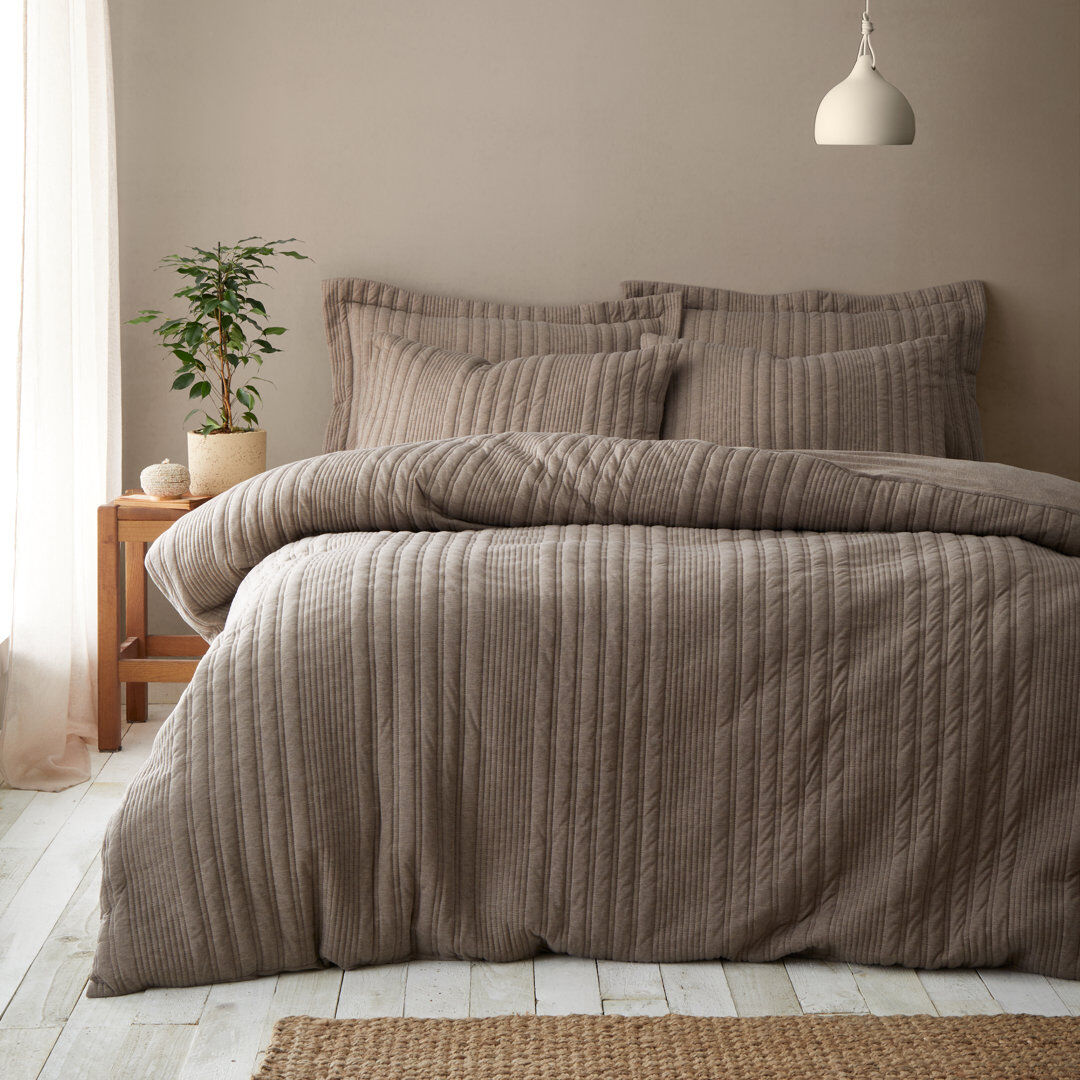 Pineapple Elephant Tamba Jersey Stripe Double Duvet Cover Set with Pillowcases Mole Double