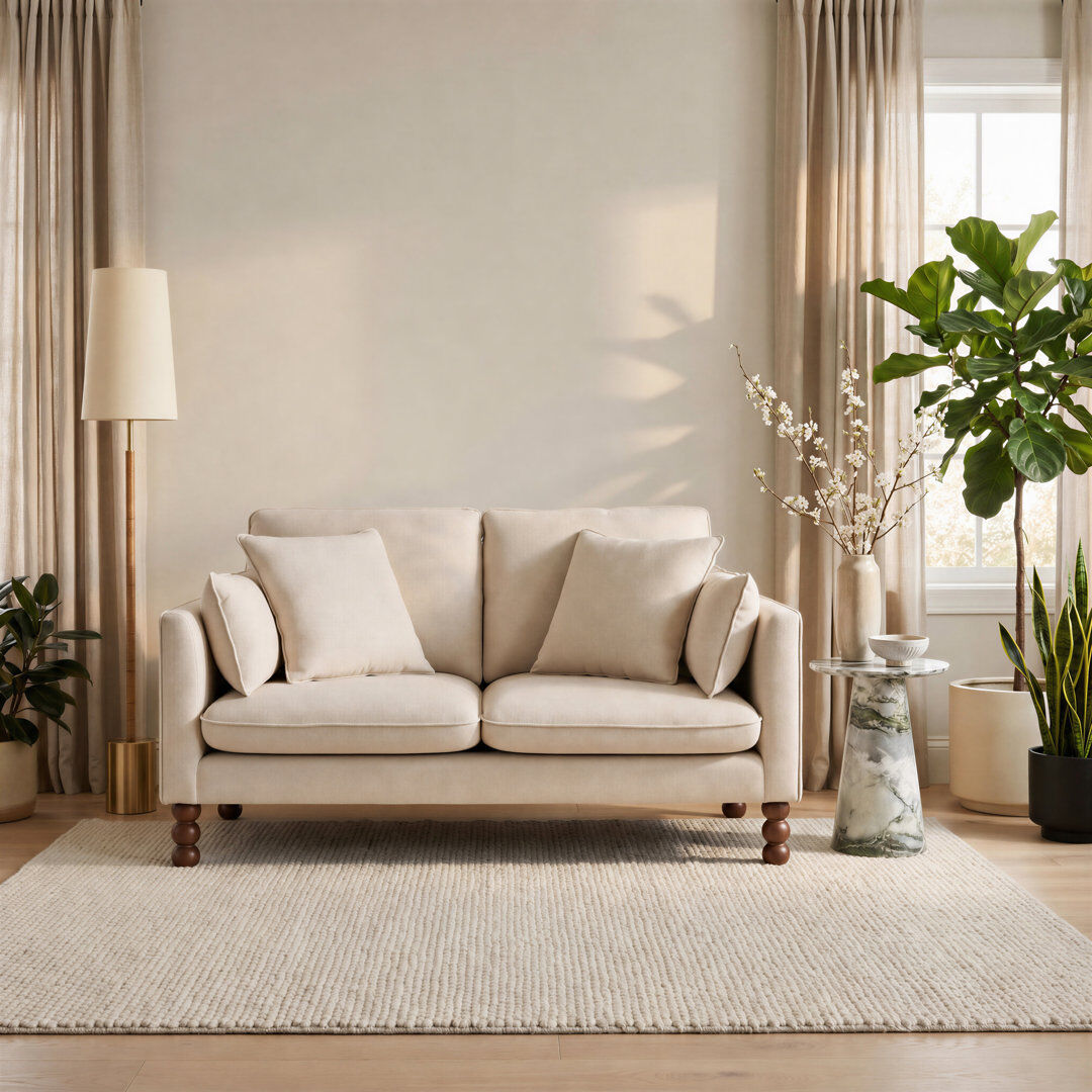 17 Stories Sofa Beige Chenille 2