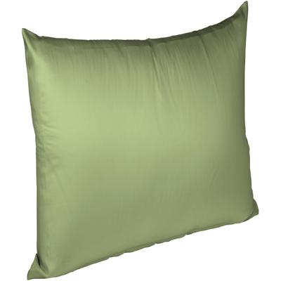 Kissenbezug FLEURESSE "Colours Mako Satin, 100% Baumwolle, mit Reißverschluss", grün (jade), B:40cm L:40cm, Mako-Satin, Mako-Satin, Kissenbezüge, Kissenbezug, Mako Satin, glänzend, glatt, Premium Qualität
