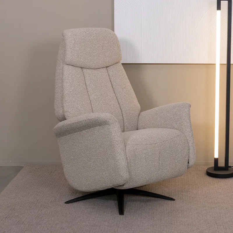 LABEL51 Fauteuil Oslo Naturel Boucle met 1-motorig bediening