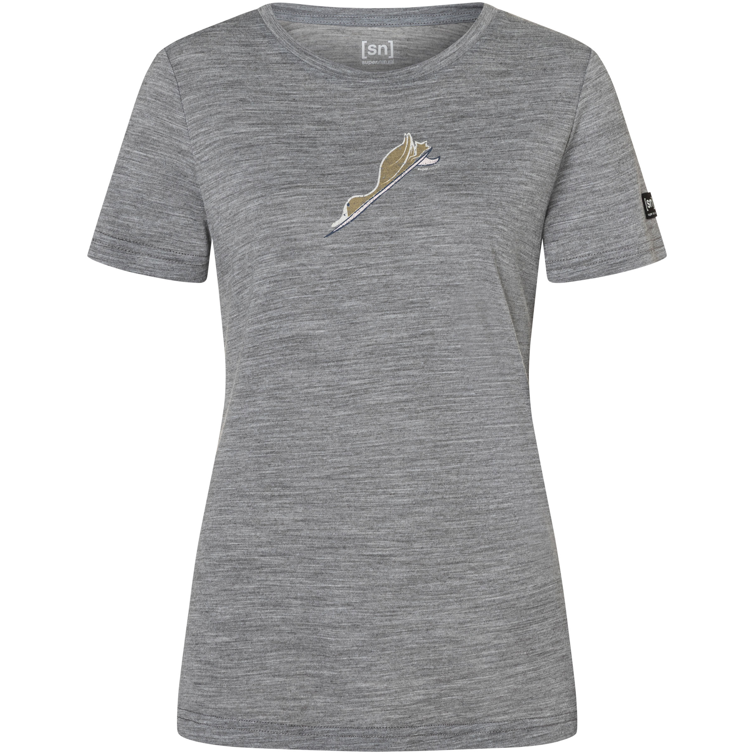 Super.Natural Duck Dive Damen T-Shirts grau Größe XL Lifestyle Hautfreundlich Merinowolle