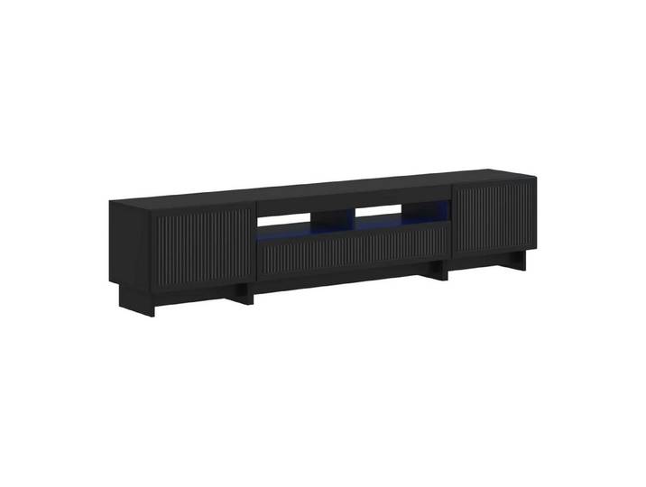 vidaXL TV-Schrank 5-teiliges LED TV Schrank Schwarz Holzwerkstoff