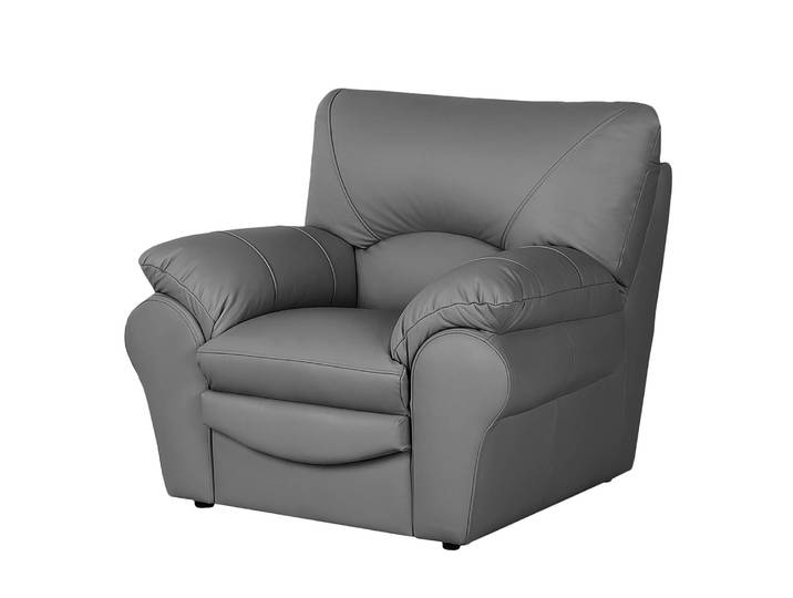 Sessel Kunstleder Grau/Grau Kunstleder Solis 105 x 92 x 85cm