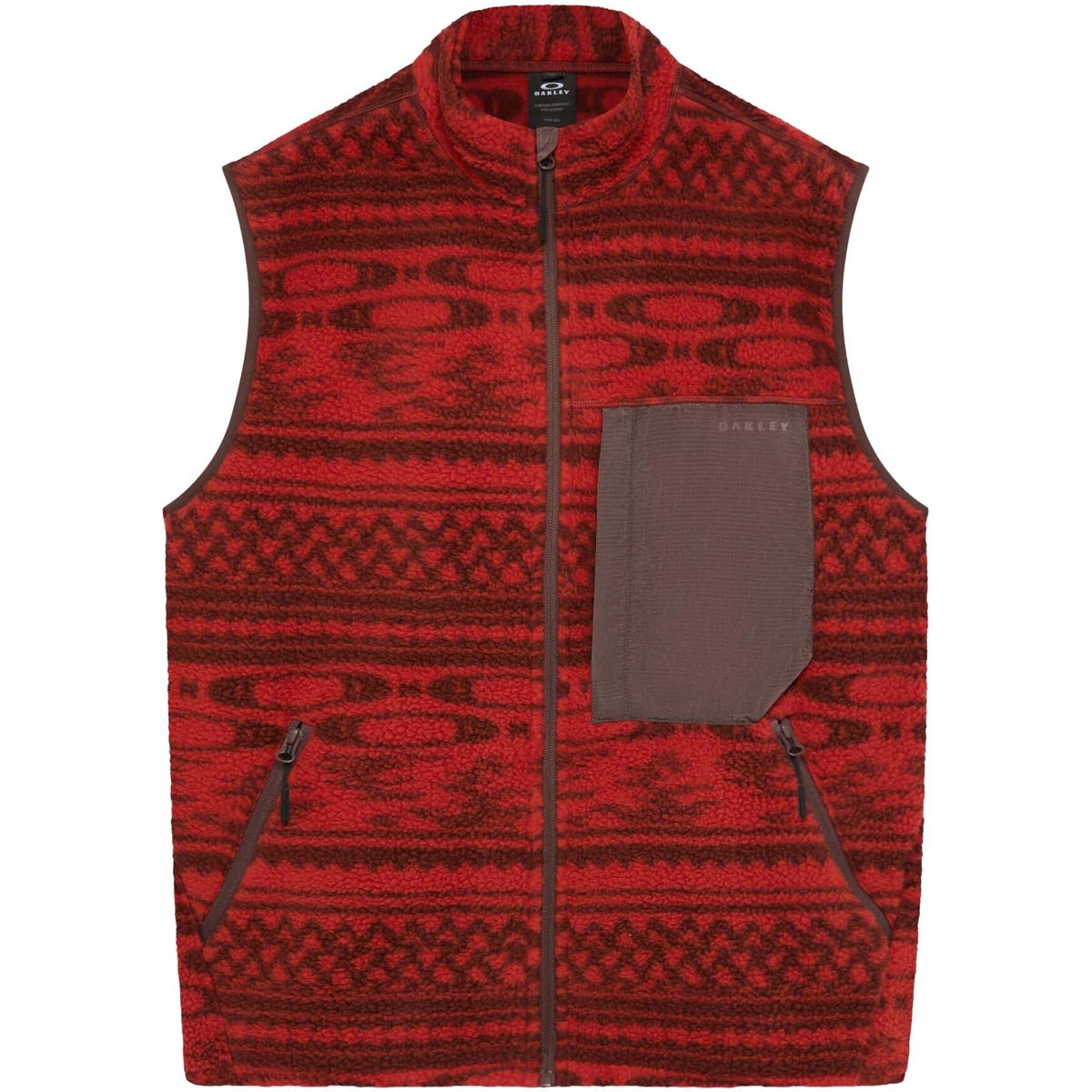 Oakley Snowdrift Sherpa Vest mntn pat flm red/drk umb (DBF) XL FOA408691-DBF-XL