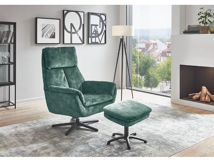 Fauteuil Cardella Turquoise Velours Amata 79 x 108 x 89cm