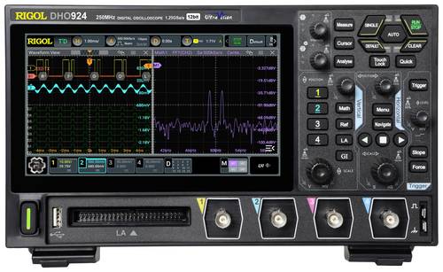 Rigol DHO924 Digital-Oszilloskop 200MHz 1.25 GSa/s 50 Mpts 12 Bit 1St.