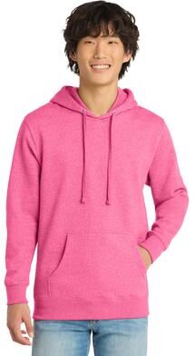 District DT6100 V.I.T. Fleece Hoodie in Awareness Pink Heather size 2XL   Cotton/Polyester Blend