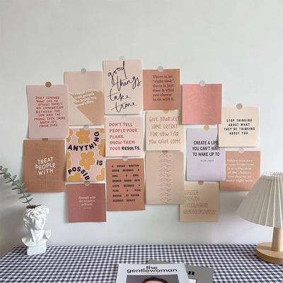 Inspire Select Nordic Retro Photo Card Wall Stickers Set Japanese Mori Style DIY Art Postcards For Bedroom Decor o