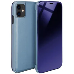 moex Clear View Cover für iPhone 11 – Spiegelnde klapp Hülle in Hochglanz Optik – Void Case