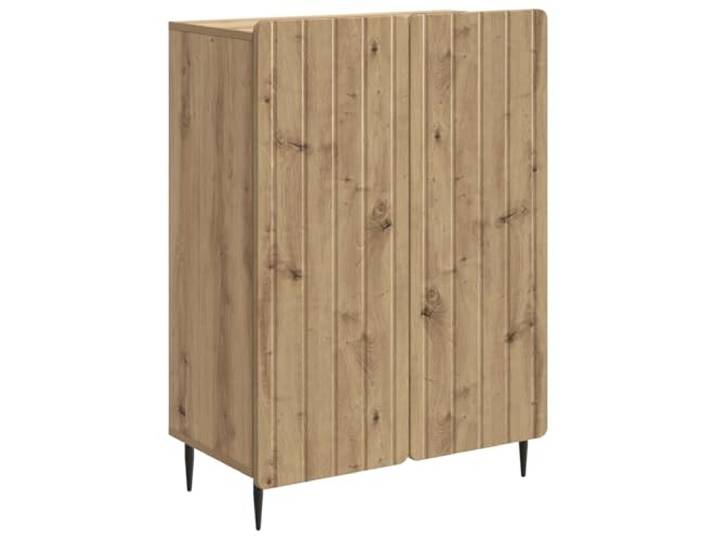 LASWWQMRF Sideboard Artisan-Eiche 66x34,5x92 cm Holzwerkstoff Anrichte Kompakte Anrichte in Artisan-Eiche für Wohnzimmer und Flur, stabiler Holzwerkstoff mit robusten Metallbeinen.