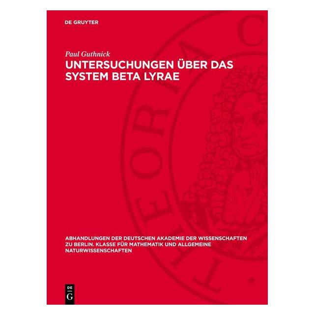 De Gruyter Guthnick:Untersuchungen über das System (Deutsch, Hardcover, Paul Guthnick) (67795344)
