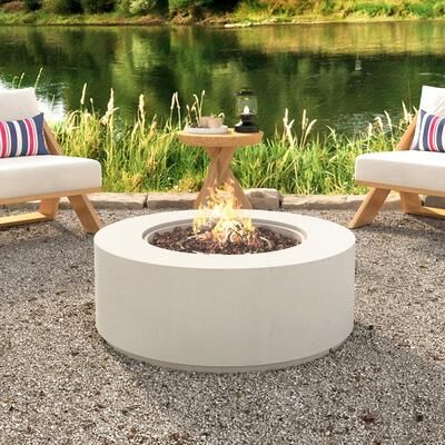 Direct Wicker "38.2"" Outdoor 50000 BTU MGO Propane Fire Pit Table"