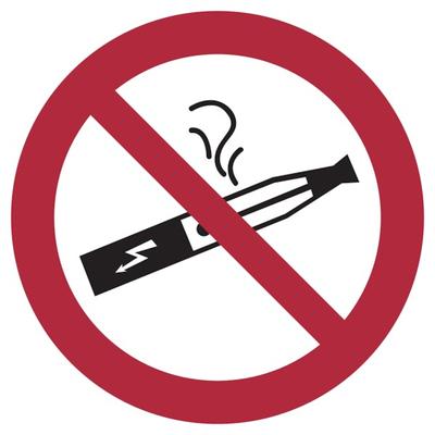 Verbotsschild, E-Zigarette verboten - praxisbewährt - 200 mm Folie selbstklebend