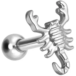Titan Ohrpiercing mit Innengewinde SKORPION